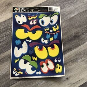 Static Cling Window Decorations NEW Reusable . Glow In The Dark. Halloween, Read